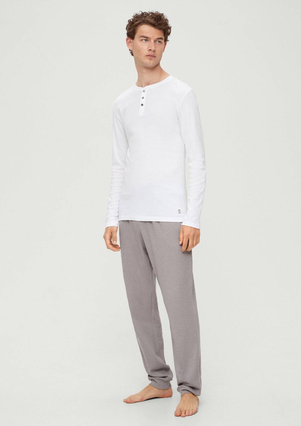S.Oliver Pyjamahose Mit Waffelpiqué-Struktur