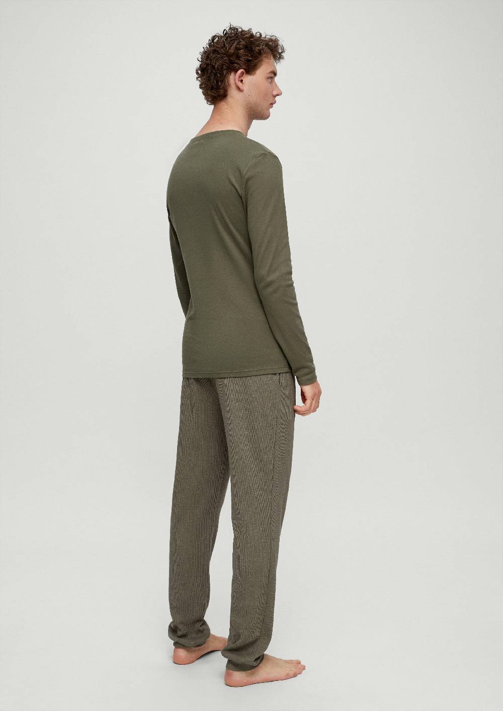 S.Oliver Pyjamahose Mit Waffelpiqué-Struktur