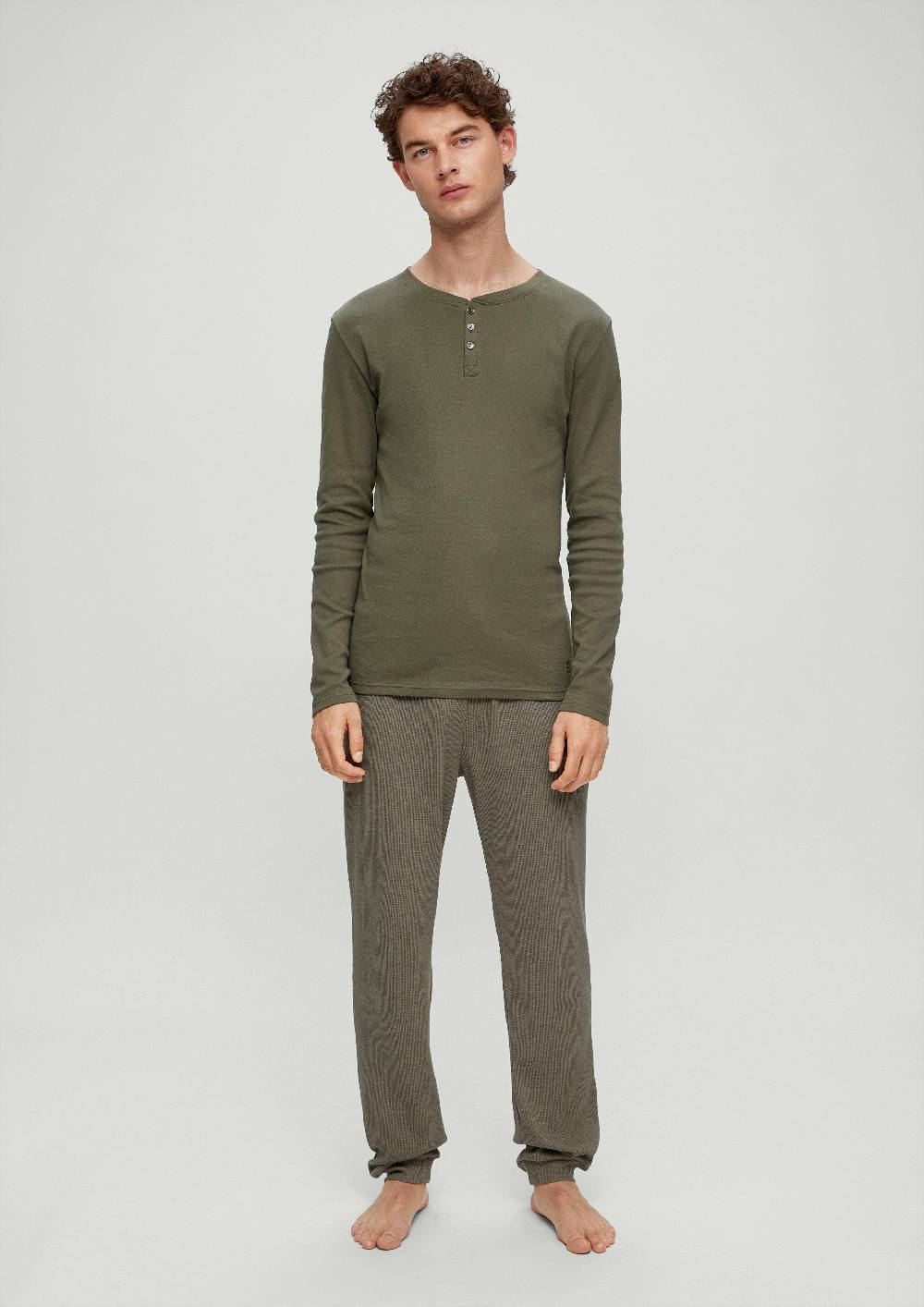 S.Oliver Pyjamahose Mit Waffelpiqué-Struktur