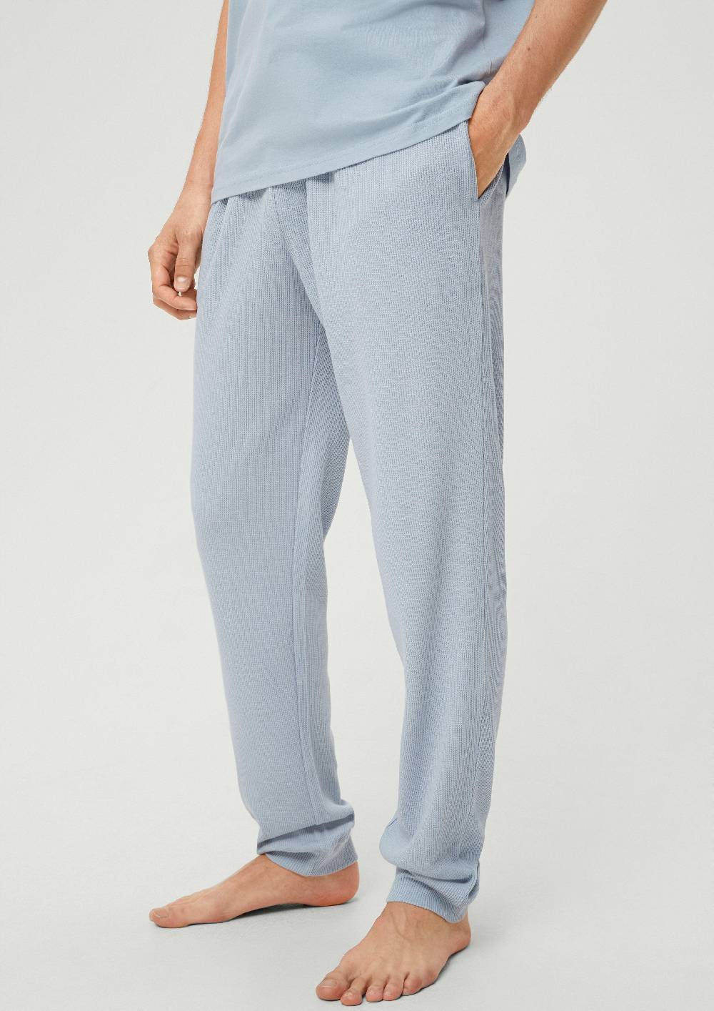 S.Oliver Pyjamahose Mit Waffelpiqué-Struktur