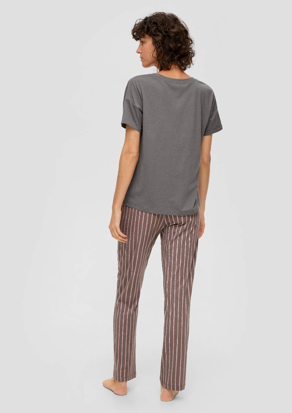 S.Oliver Pyjamashirt Aus Viskose-Baumwollmix