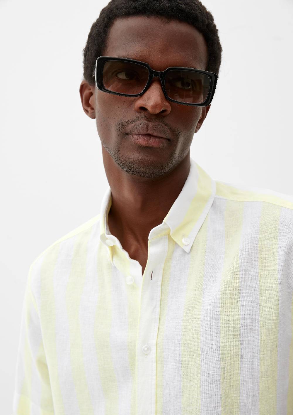 S.Oliver Regular: Button Down-Hemd Aus Leinenmix