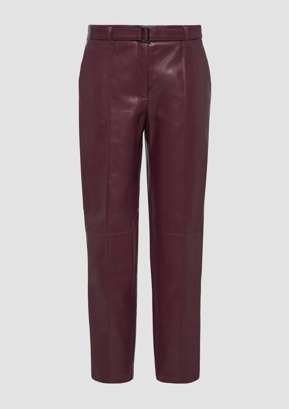 S.Oliver Regular: Cigarette Pants Aus Lederimitat