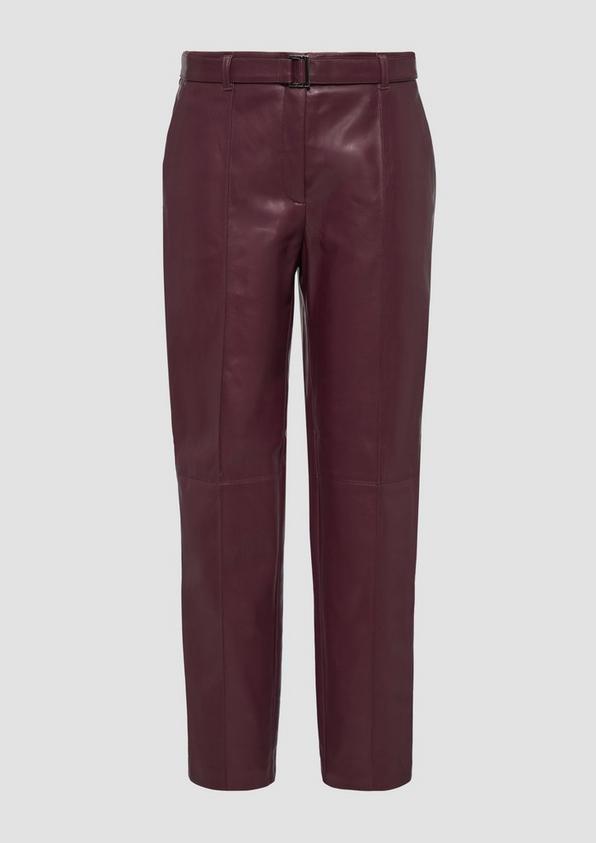 s.Oliver Regular: Cigarette Pants aus Lederimitat