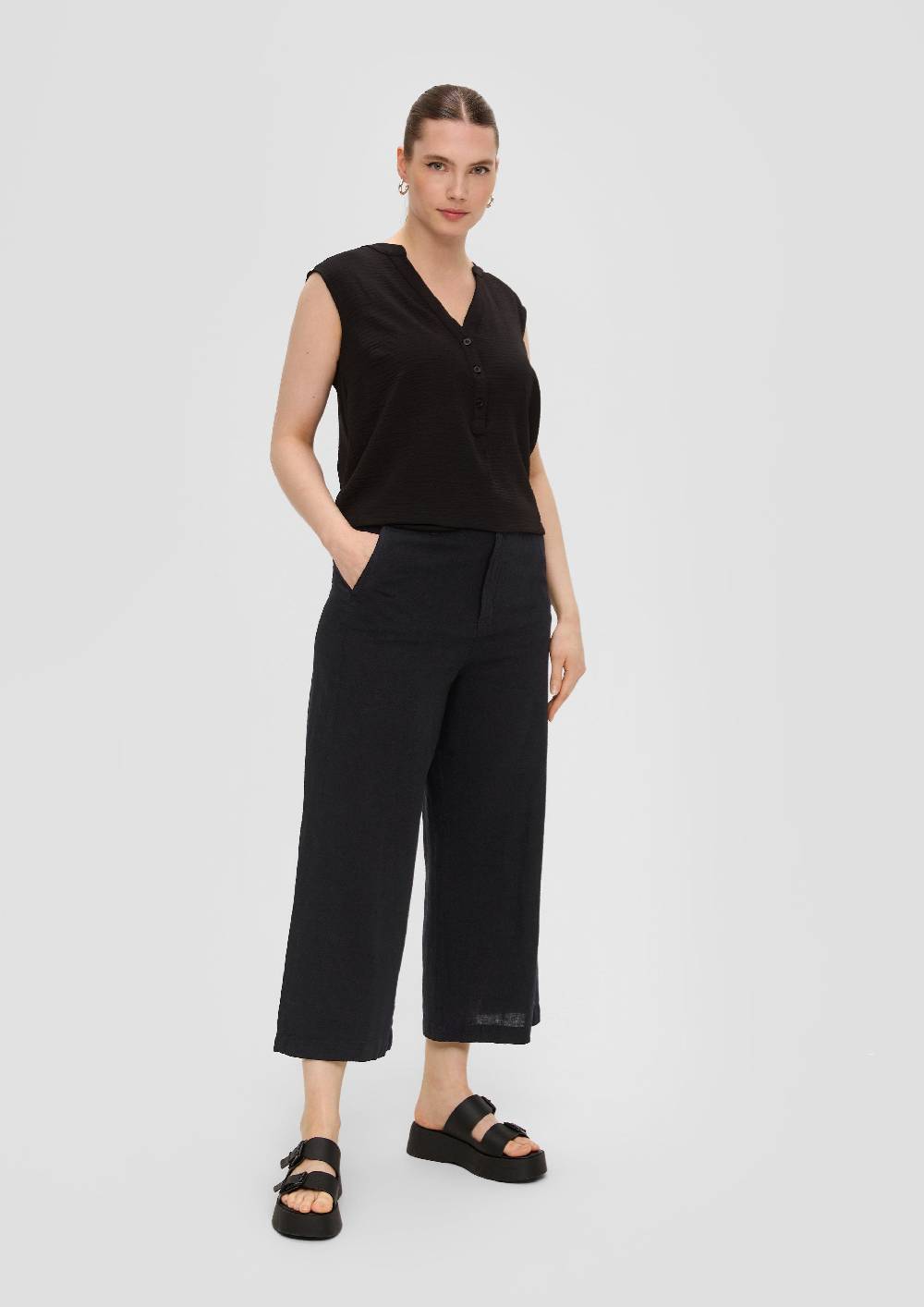S.Oliver Regular: Culotte Aus Leinenmix