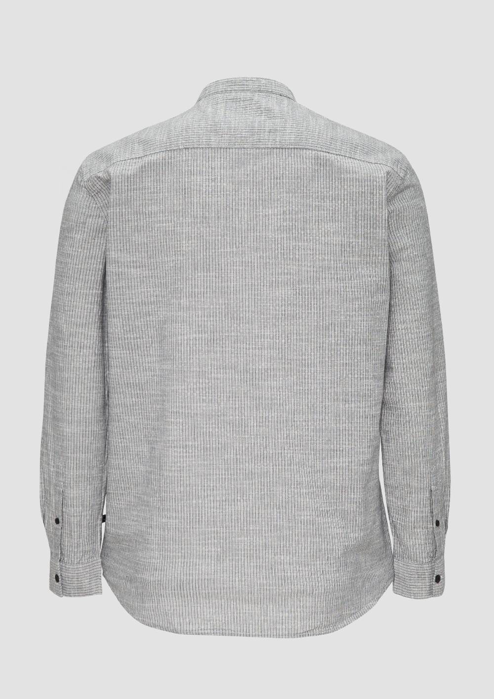 S.Oliver Regular Fit: Baumwollhemd Mit Stehkragen