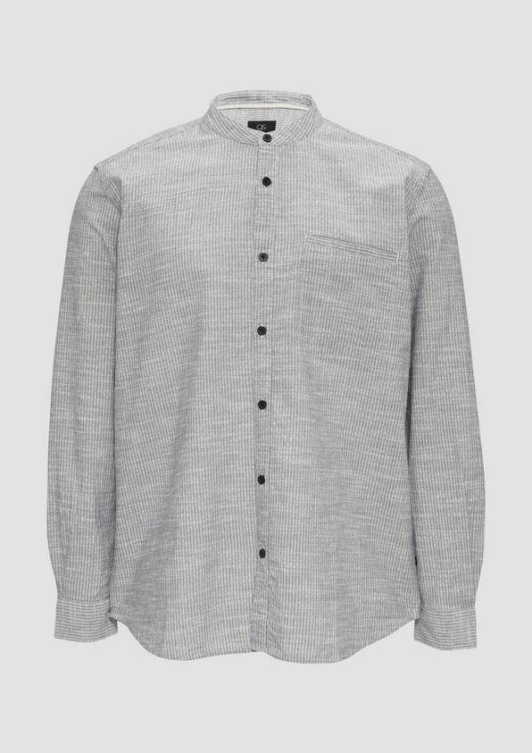 s.Oliver Regular Fit: Baumwollhemd mit Stehkragen