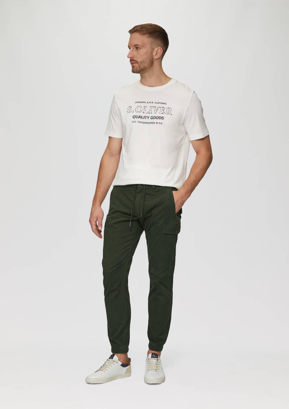 S.Oliver Regular Fit: Cargohose Aus Baumwollstretch