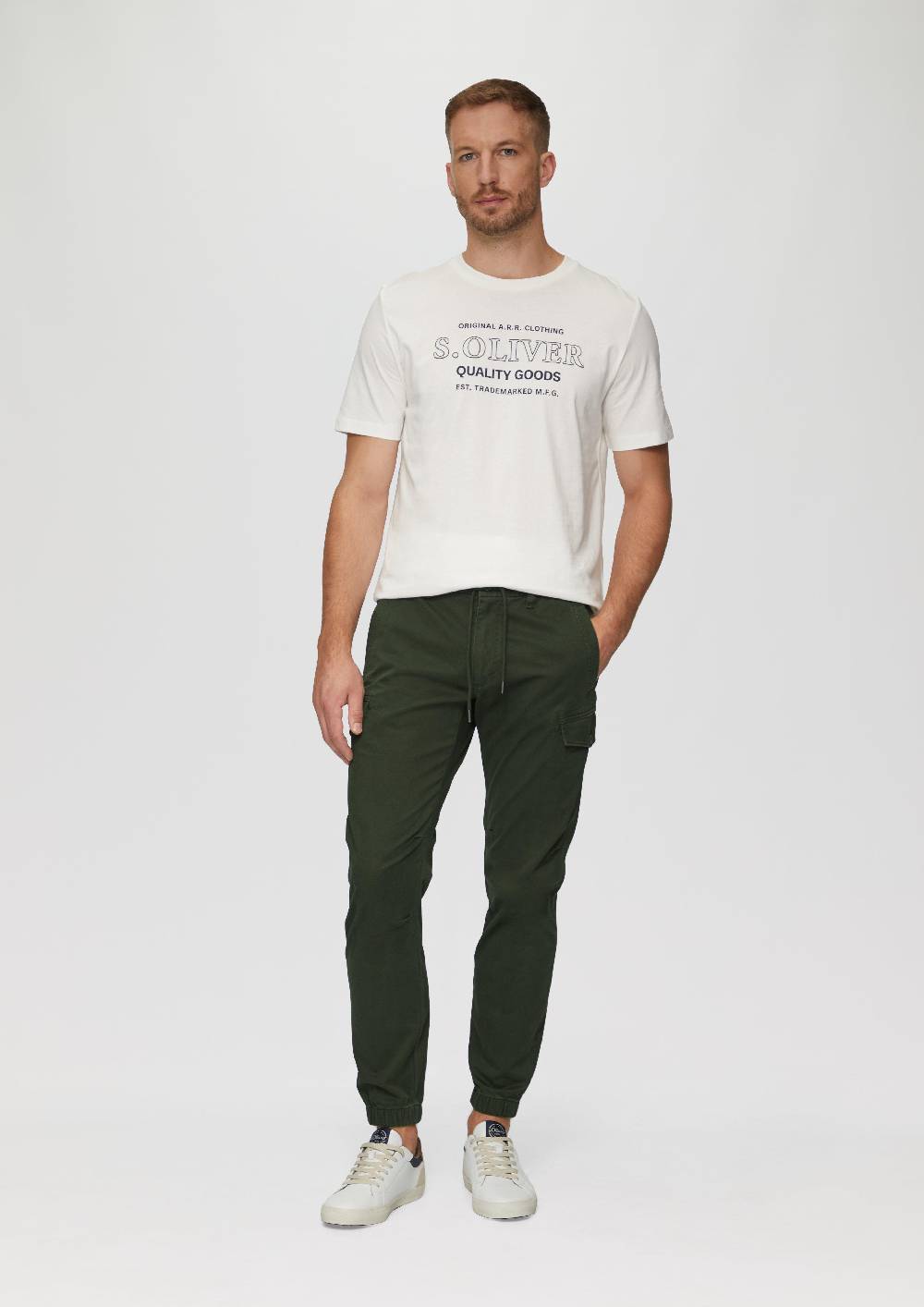 S.Oliver Regular Fit: Cargohose Aus Baumwollstretch