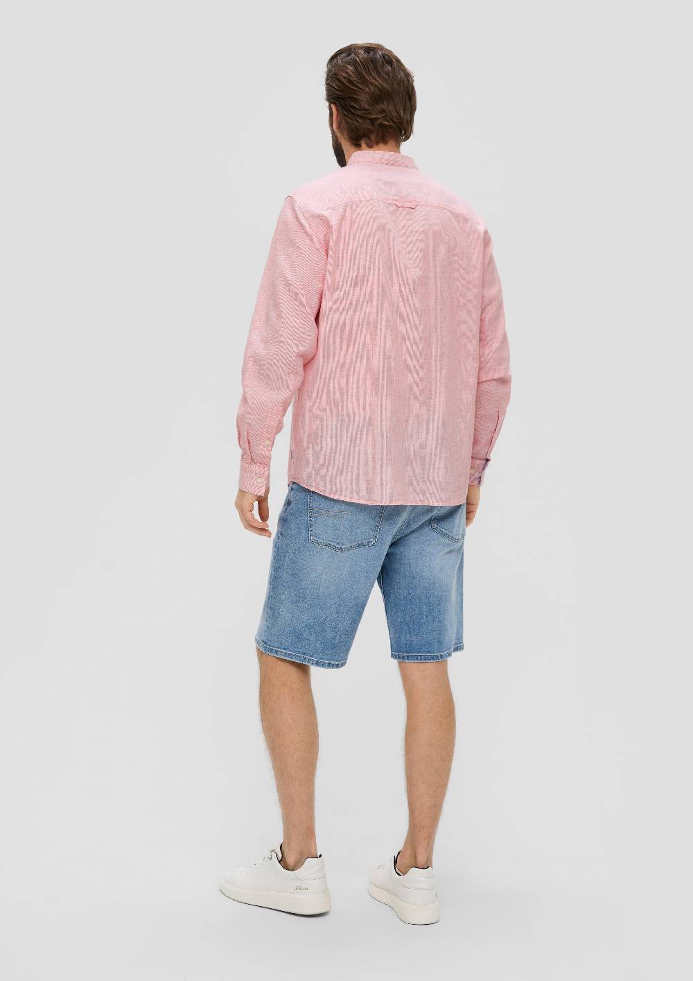 S.Oliver Regular: Hemd Aus Baumwoll-Leinen-Mix