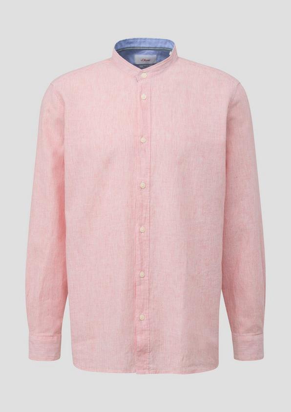 s.Oliver Regular: Hemd aus Baumwoll-Leinen-Mix