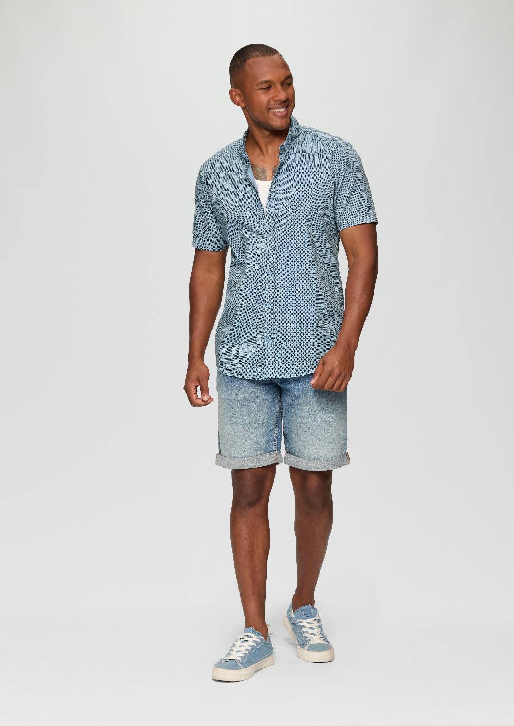 S.Oliver Regular: Kurzarmhemd Mit All-over-Print