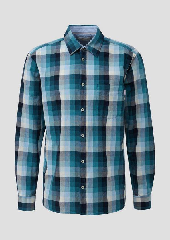 s.Oliver Regular: Langarmhemd aus Baumwolle