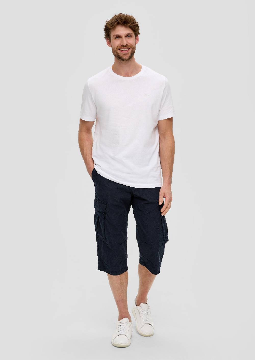 S.Oliver Relaxed: Bermuda Aus Canvas