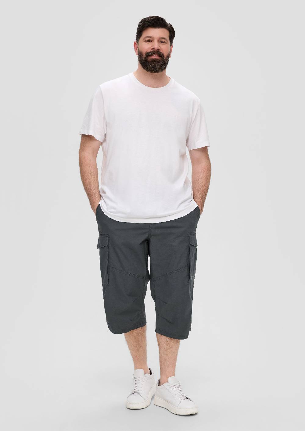S.Oliver Relaxed: Cargo-Bermuda Aus Baumwollstretch