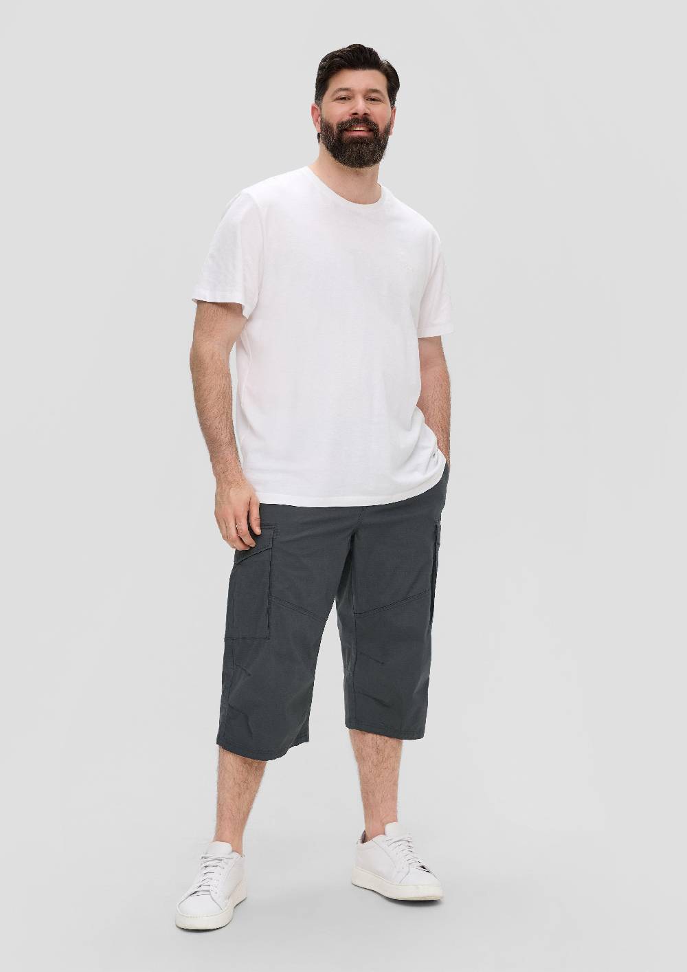 S.Oliver Relaxed: Cargo-Bermuda Aus Baumwollstretch