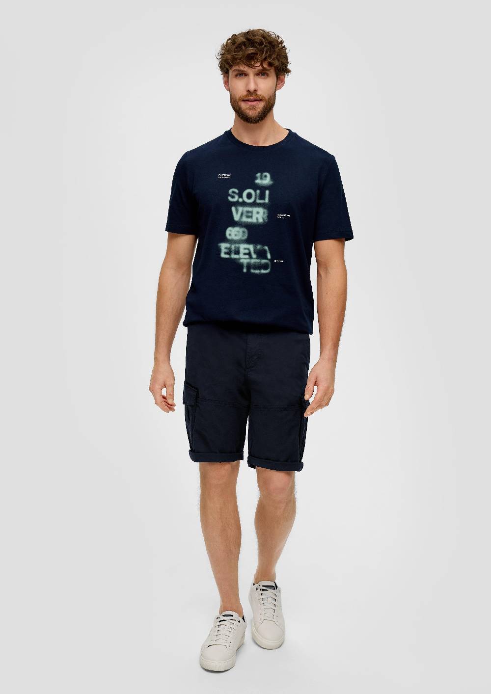 S.Oliver Relaxed: Cargo-Bermuda Mit Garment Dye