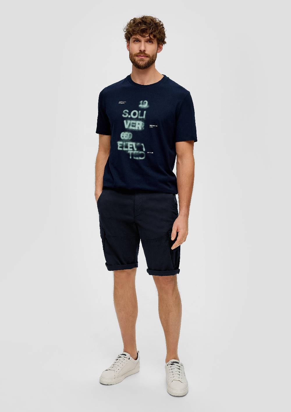 S.Oliver Relaxed: Cargo-Bermuda Mit Garment Dye