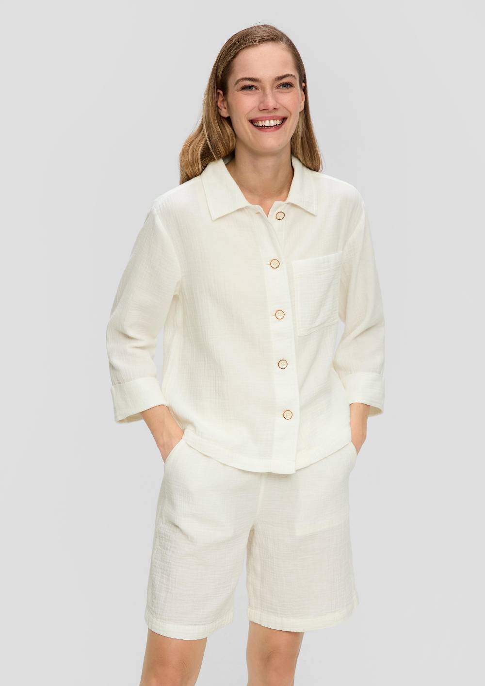 S.Oliver Relaxed-Fit-Hemd Aus Musselin