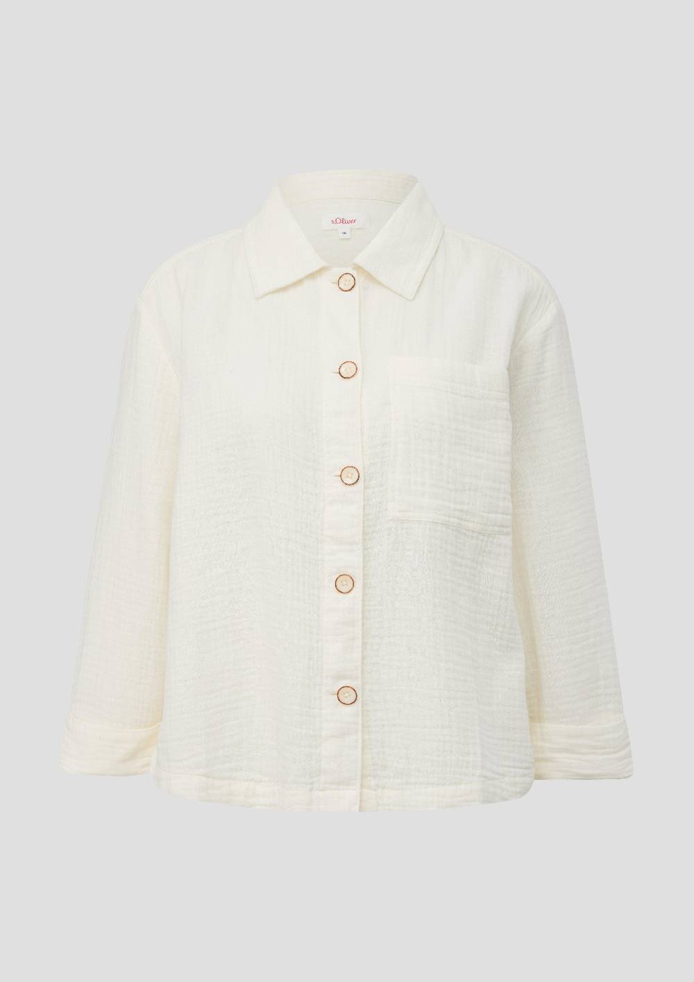 S.Oliver Relaxed-Fit-Hemd Aus Musselin