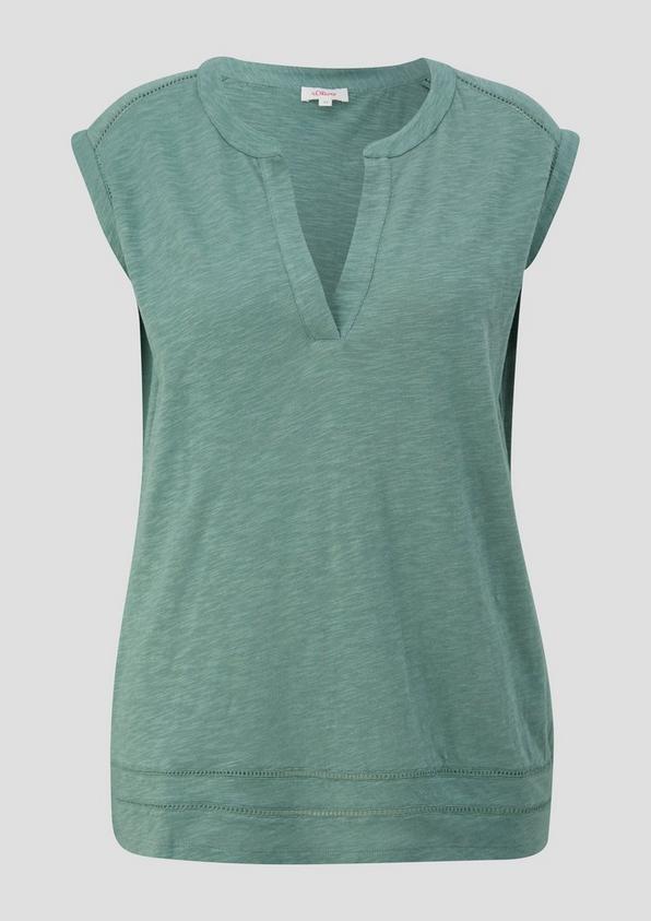 s.Oliver Relaxed-Fit-Shirt mit Spitzen-Details