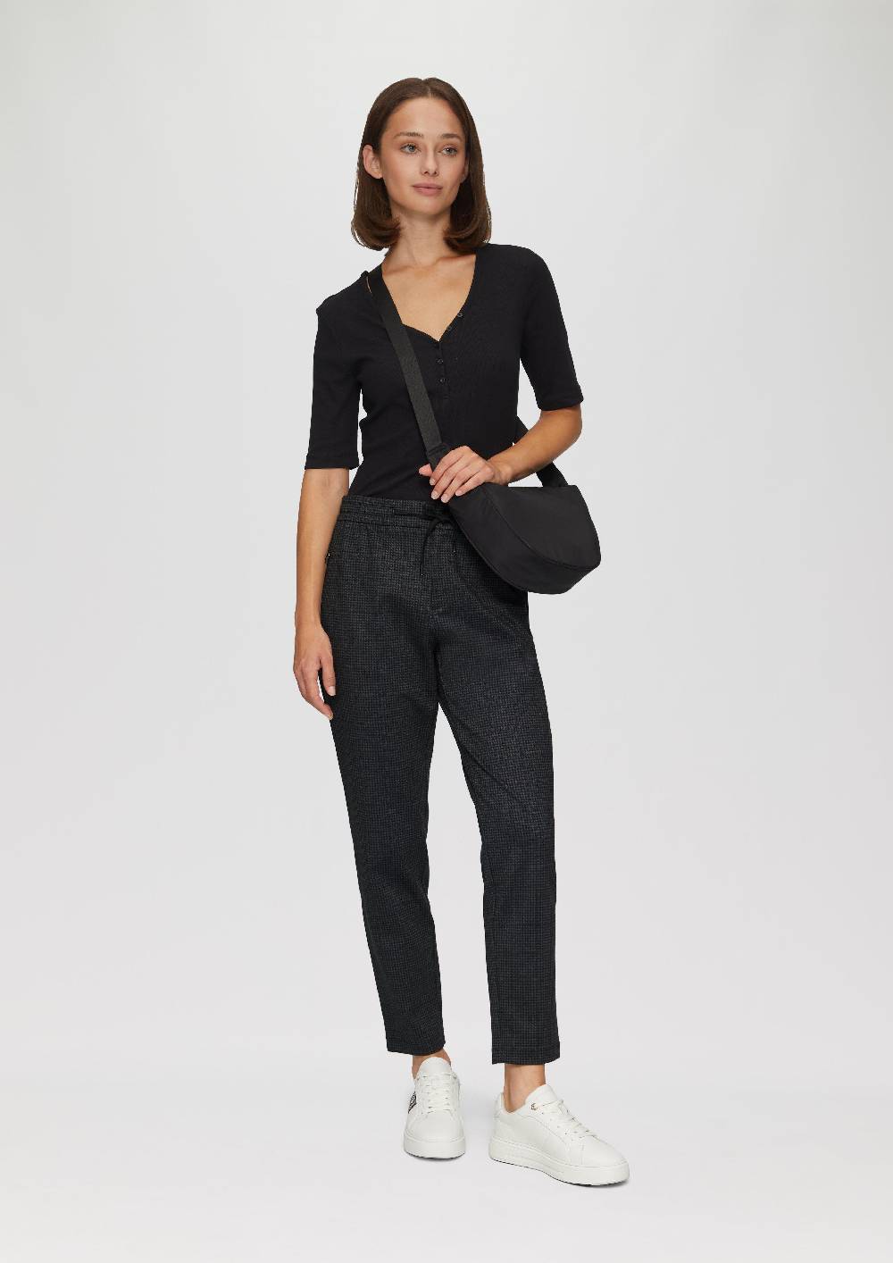 S.Oliver Relaxed: Jogpant In Karo-Optik