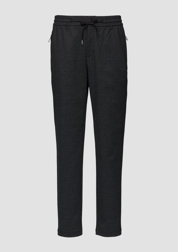 s.Oliver Relaxed: Jogpant in Karo-Optik