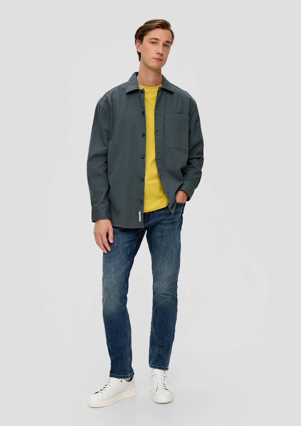S.Oliver Relaxed: Overshirt Aus Baumwollstretch