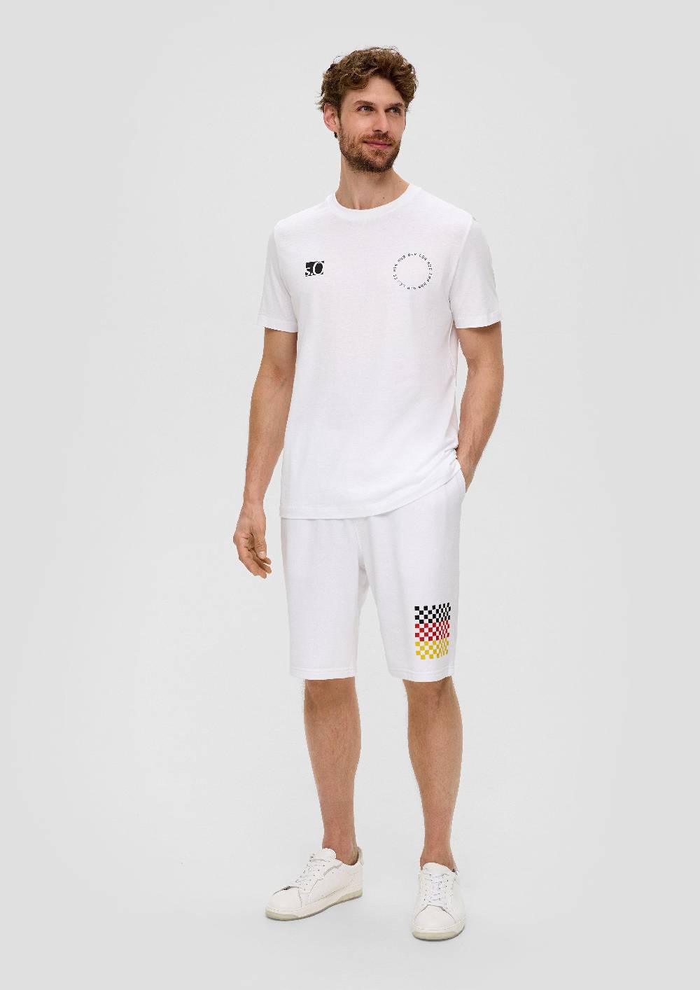S.Oliver Relaxed: Unisex Bermuda Mit EM-Print