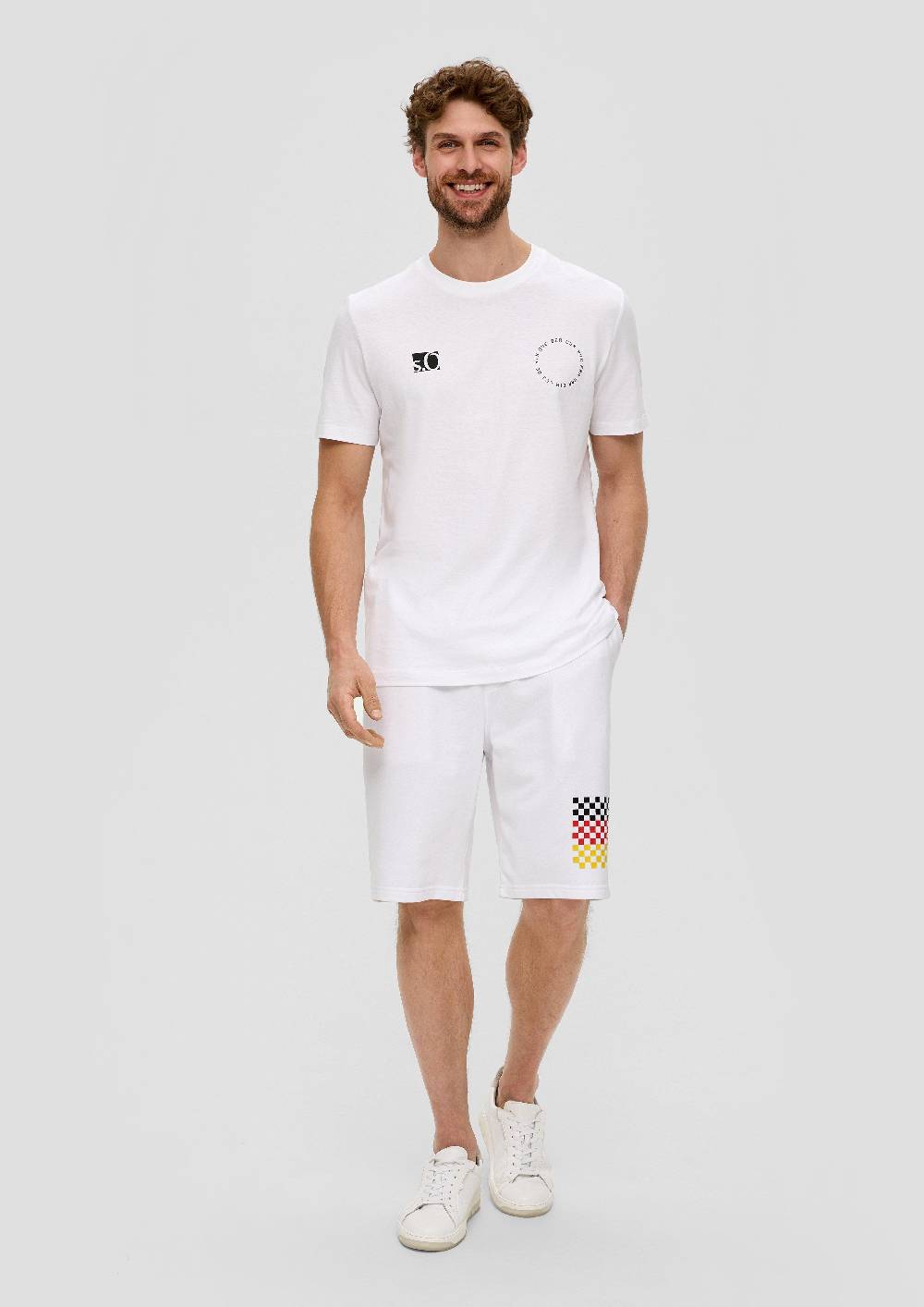 S.Oliver Relaxed: Unisex Bermuda Mit EM-Print