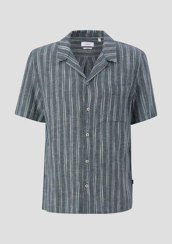 s.Oliver Resort Fit: Kurzarmhemd aus Leinenmix