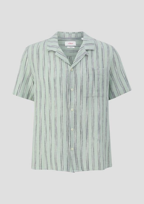 s.Oliver Resort Fit: Kurzarmhemd aus Leinenmix