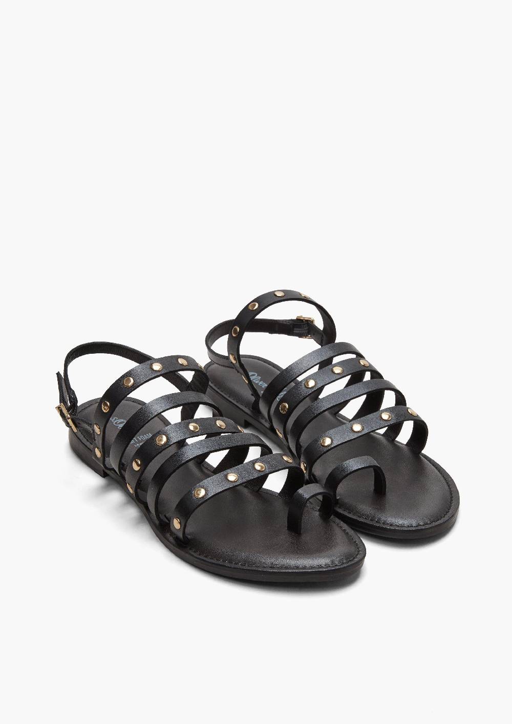S.Oliver Riemchen-Sandalen Aus Echtleder