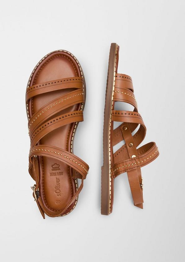 s.Oliver Riemchen-Sandalen aus Echtleder