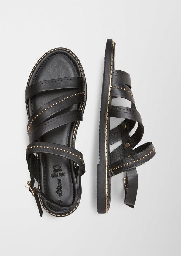 s.Oliver Riemchen-Sandalen aus Echtleder