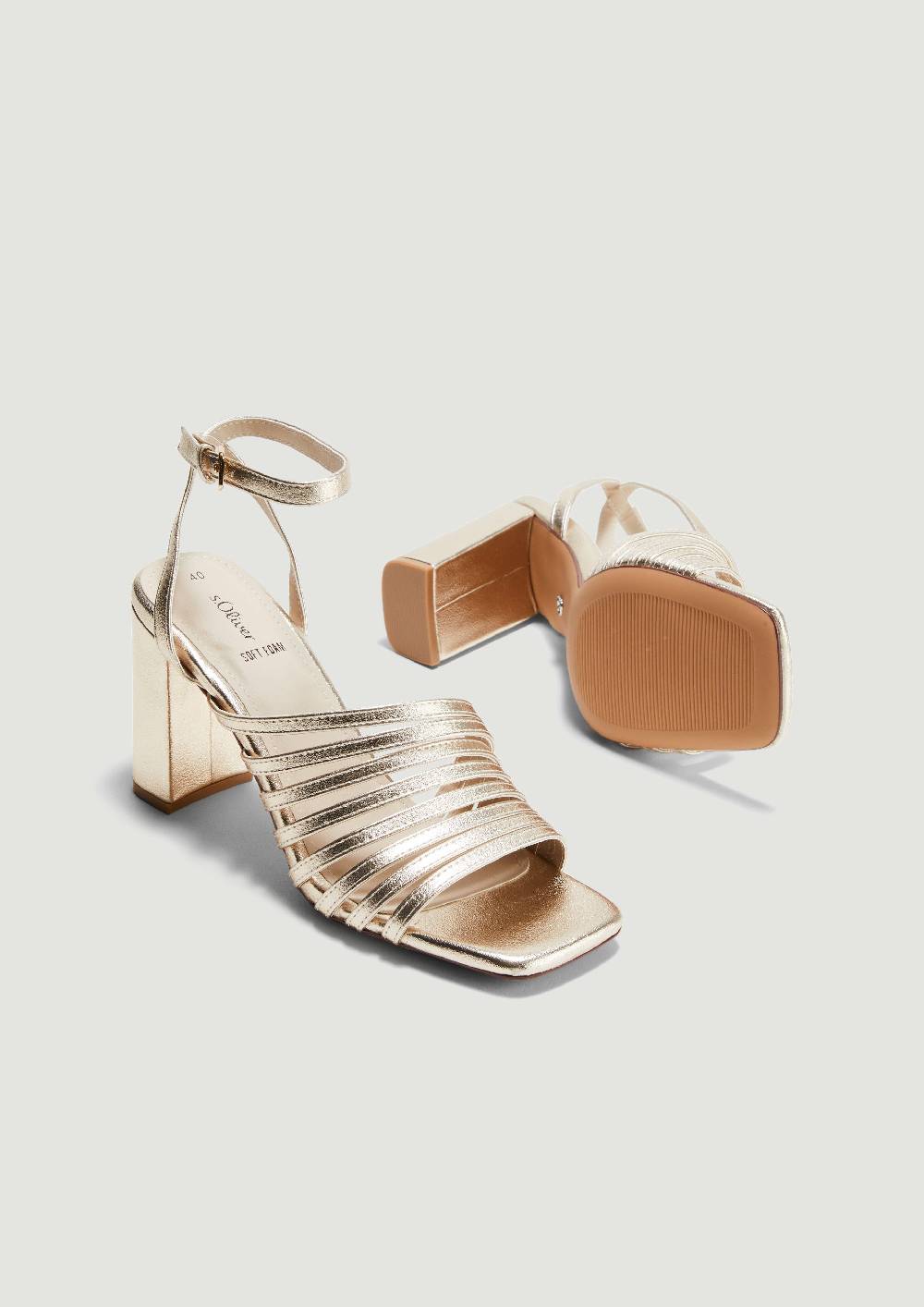 S.Oliver Riemchen-Sandalen In Leder-Optik