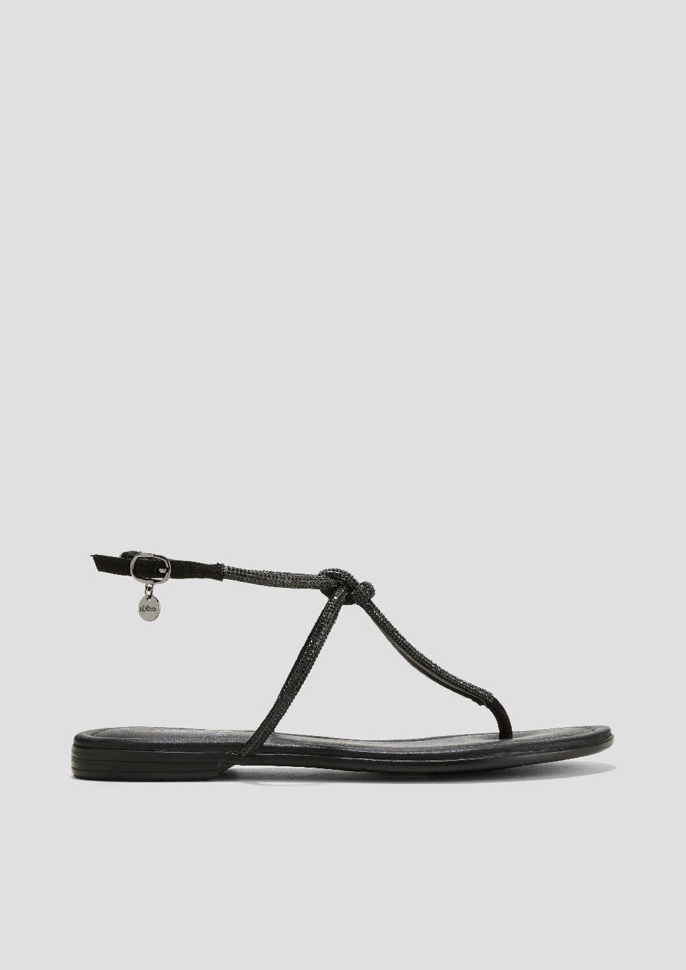 S.Oliver Riemchen-Sandalen Mit Logo-Detail