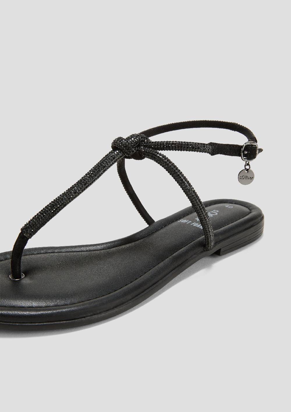 S.Oliver Riemchen-Sandalen Mit Logo-Detail