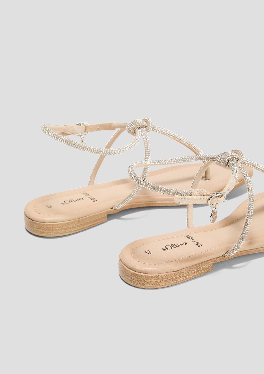 S.Oliver Riemchen-Sandalen Mit Logo-Detail