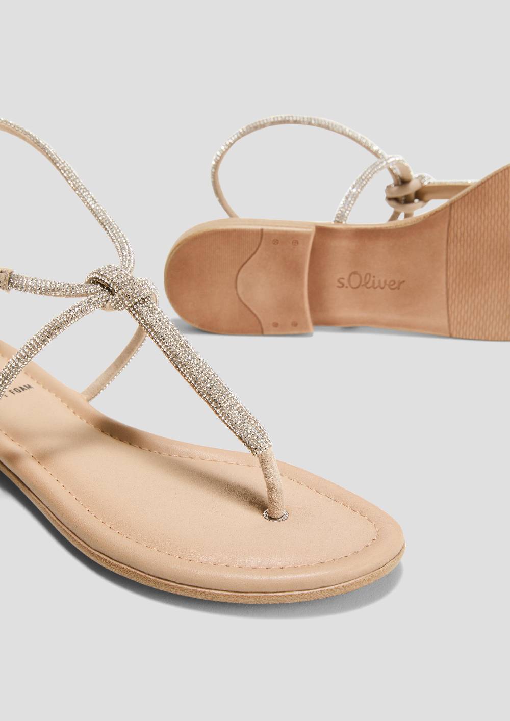 S.Oliver Riemchen-Sandalen Mit Logo-Detail