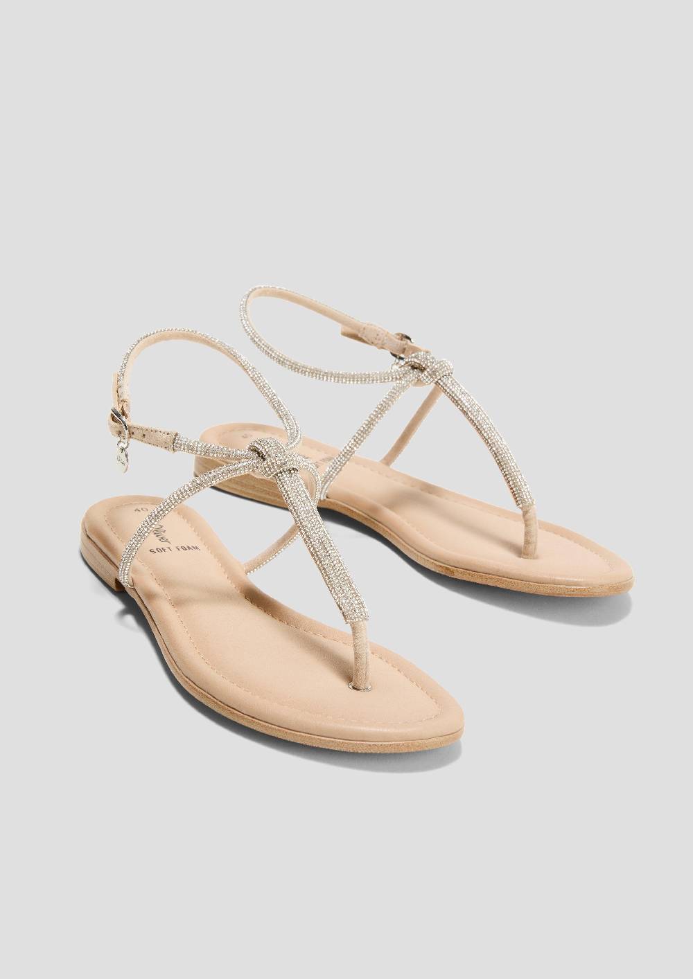 S.Oliver Riemchen-Sandalen Mit Logo-Detail