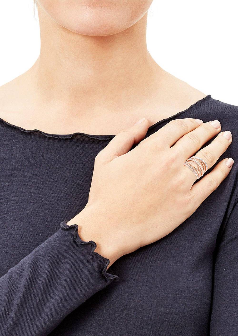 S.Oliver Ring IP ROSE Edelstahl