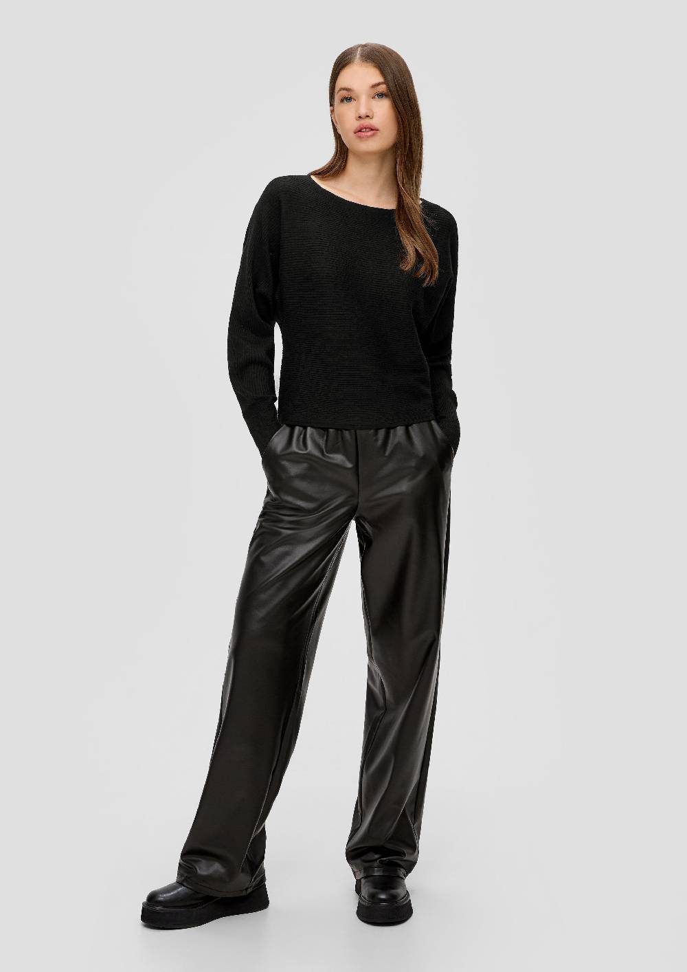 S.Oliver Rippstrickpulli Mit Fledermausarm