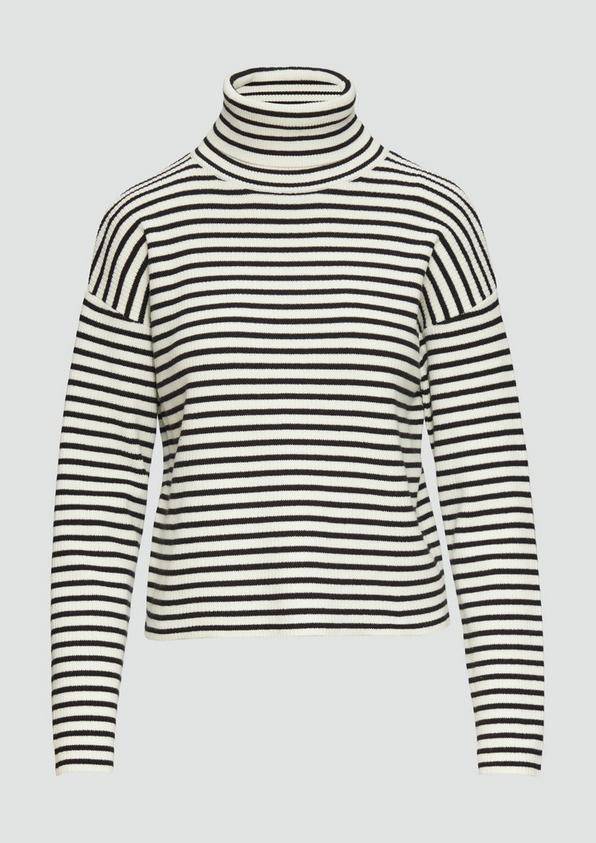 s.Oliver Rollkragenpullover mit Rippstruktur