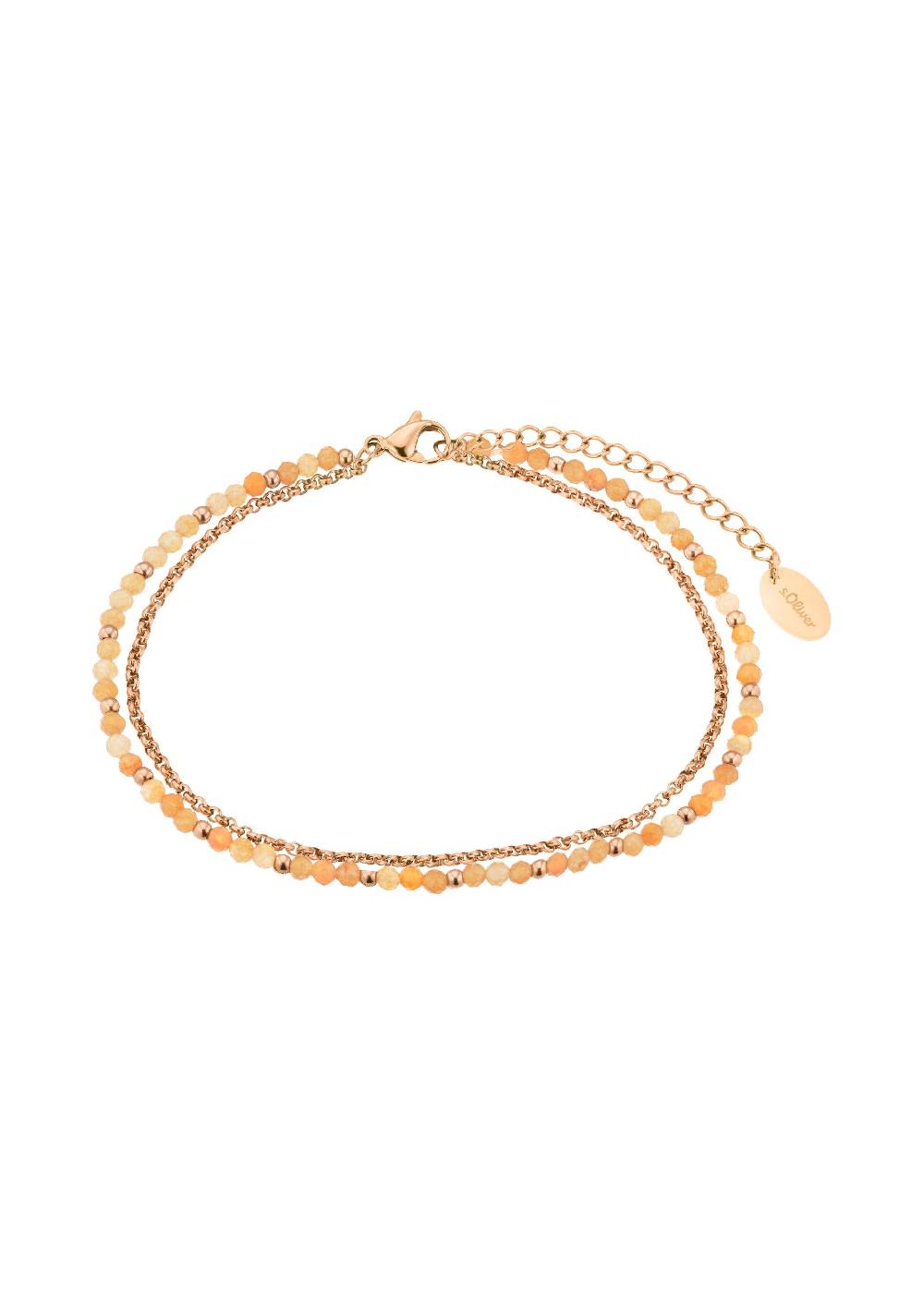 S.Oliver Rosé-Fußkettchen Mit Schmuckperlen
