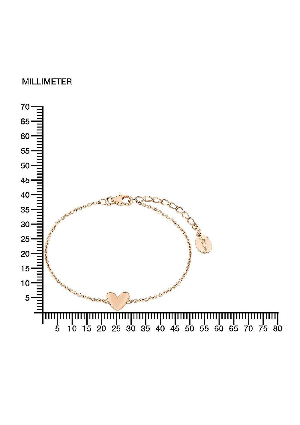 S.Oliver Rosévergoldetes Armband Herz