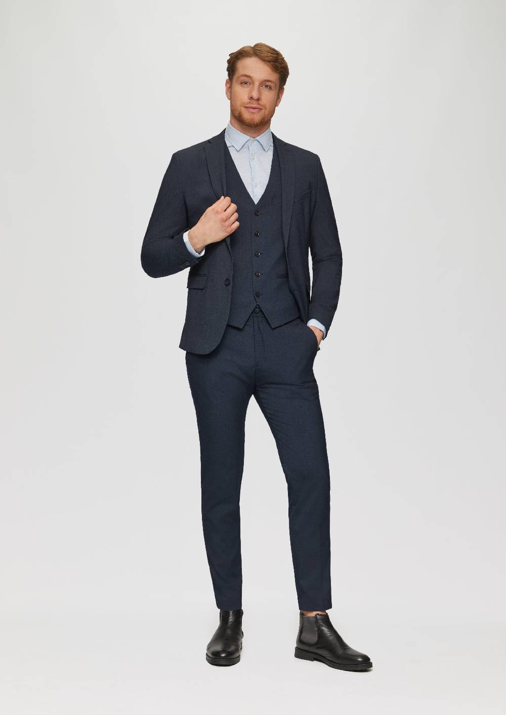 S.Oliver S.O PURE: Anzugweste Aus Viskosestretch