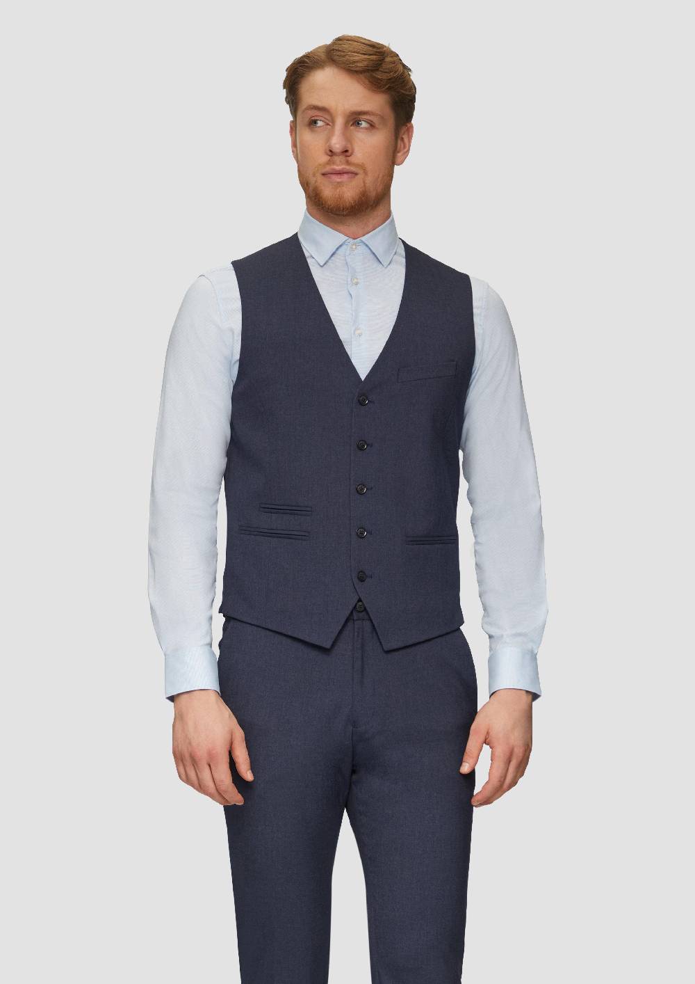 S.Oliver S.O PURE: Anzugweste Aus Viskosestretch