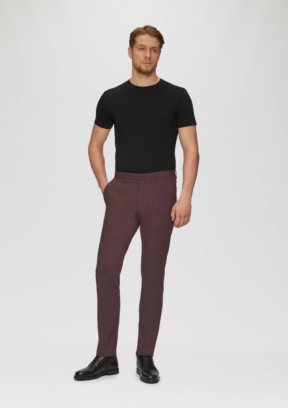 S.Oliver S.O PURE: Elastische Hose In Woll-Optik