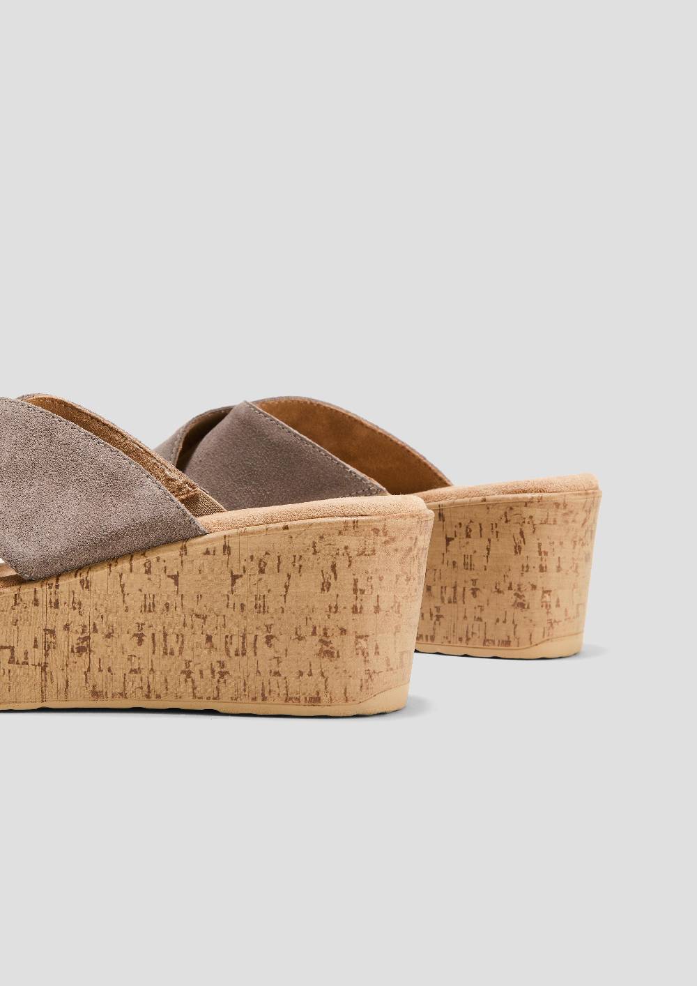 S.Oliver Sandalen Aus Leder Mit Keilabsatz